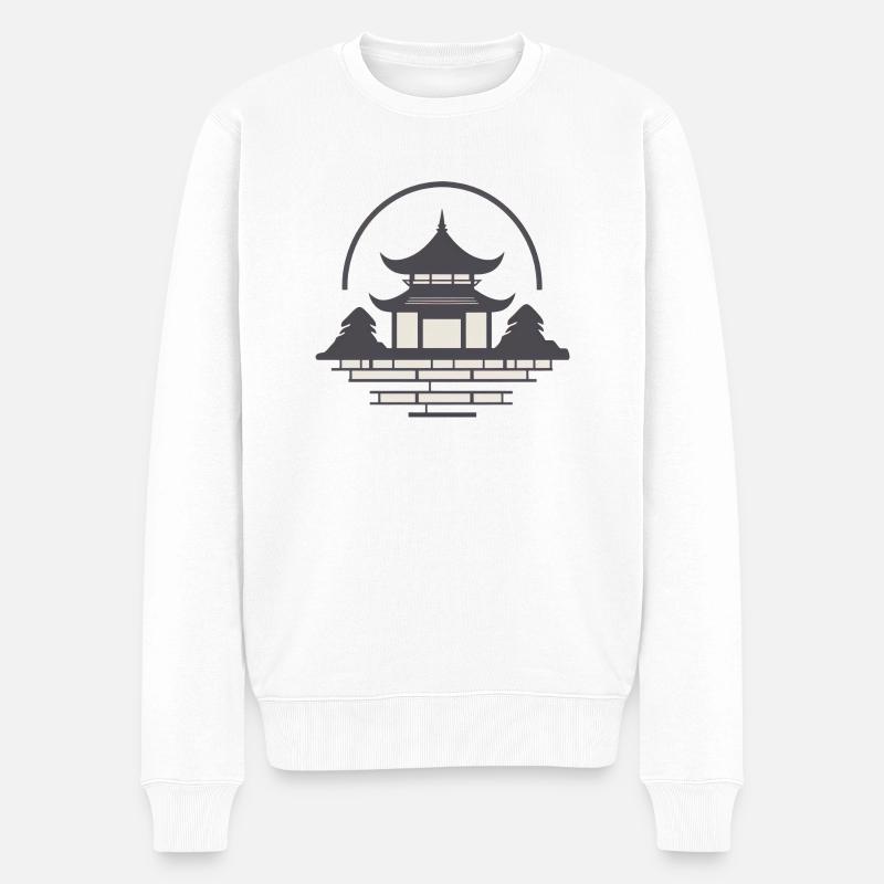 Pagode - Pull Premium bio Homme - blanc