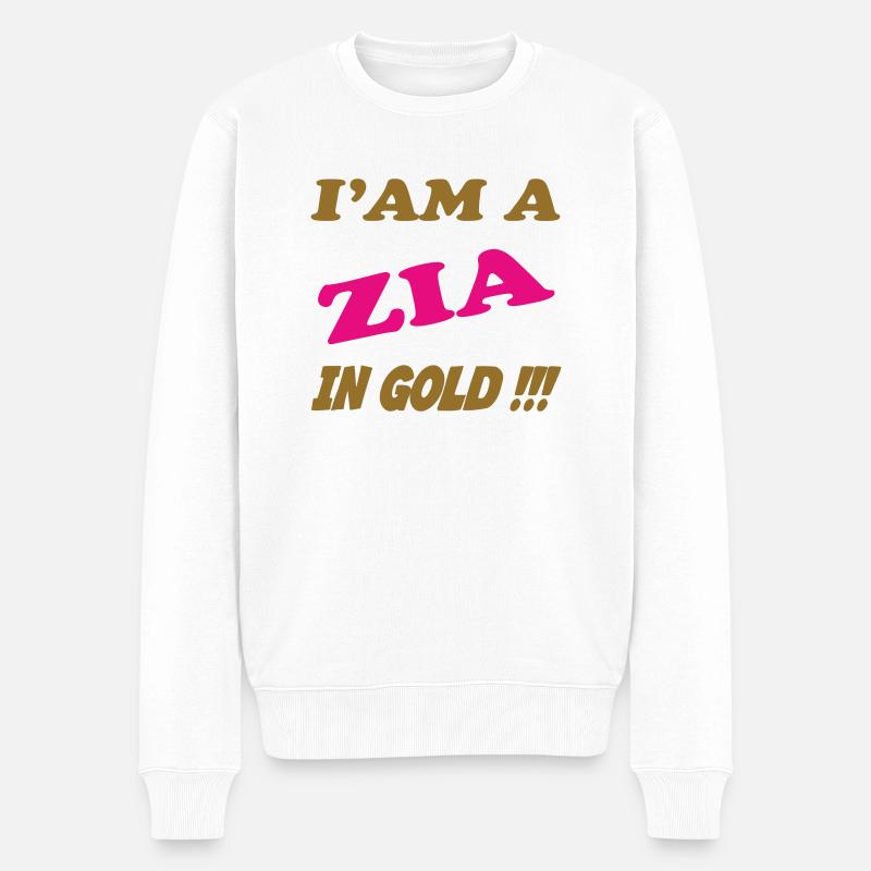 GOLDEN ZIA - Pull Premium bio Homme - blanc