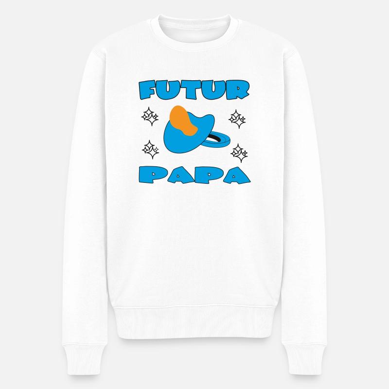 FUTUR PAPA - Pull Premium bio Homme - blanc