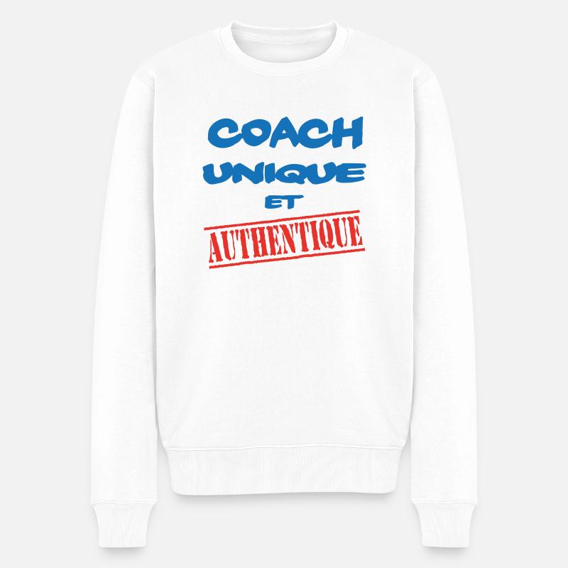 REISEBUS EINZIGARTIG - Männer Premium Bio Pullover - Weiß