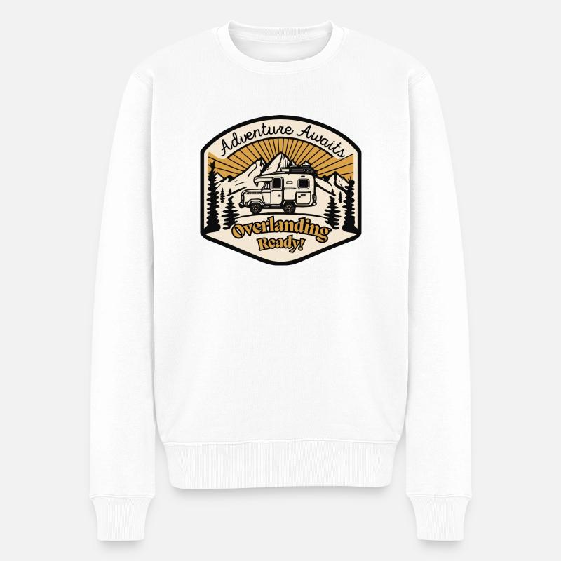 Bereit für Overlanding? - Männer Premium Bio Pullover - Weiß