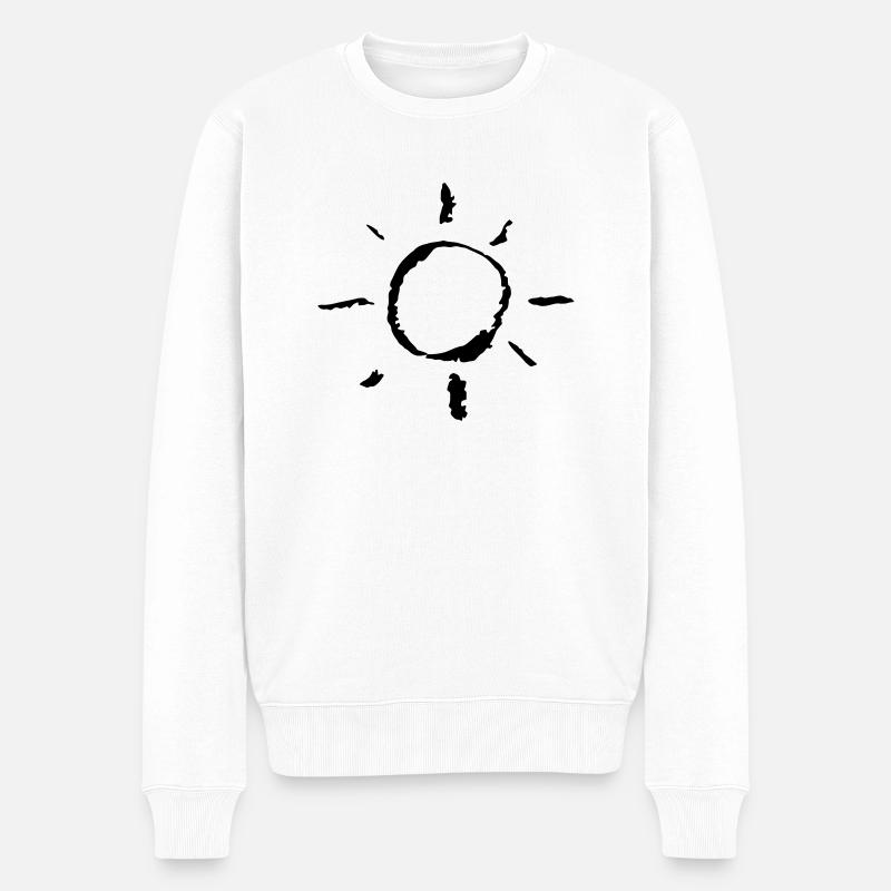 sonne - Männer Premium Bio Pullover - Weiß