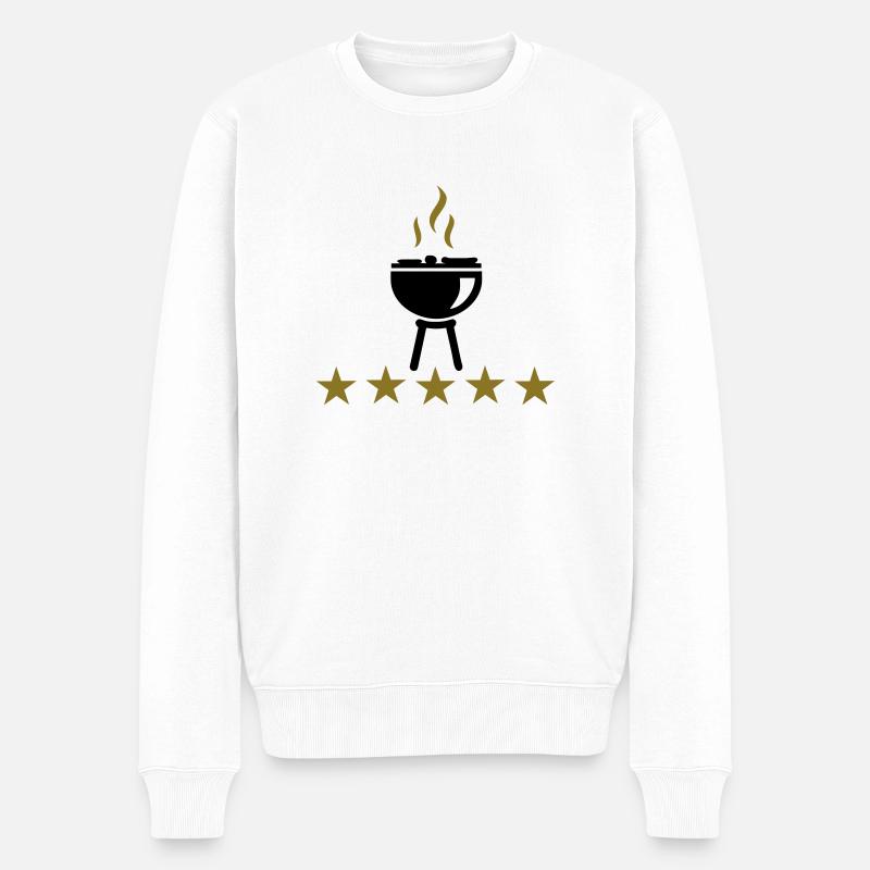 BBQ - Pull Premium bio Homme - blanc
