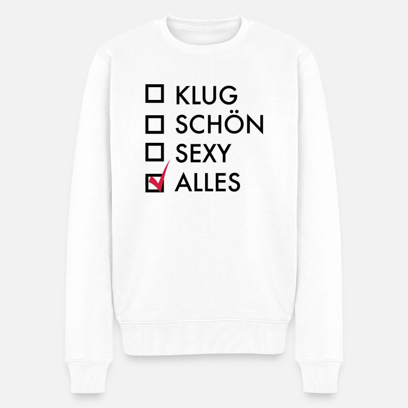 sexy - Männer Premium Bio Pullover - Weiß