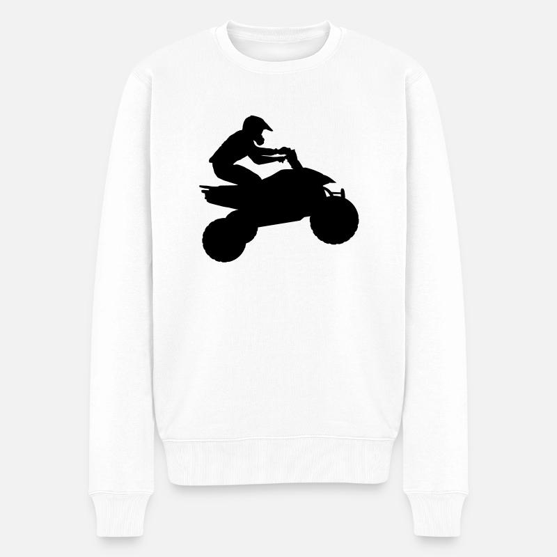 quad11 - Männer Premium Bio Pullover - Weiß