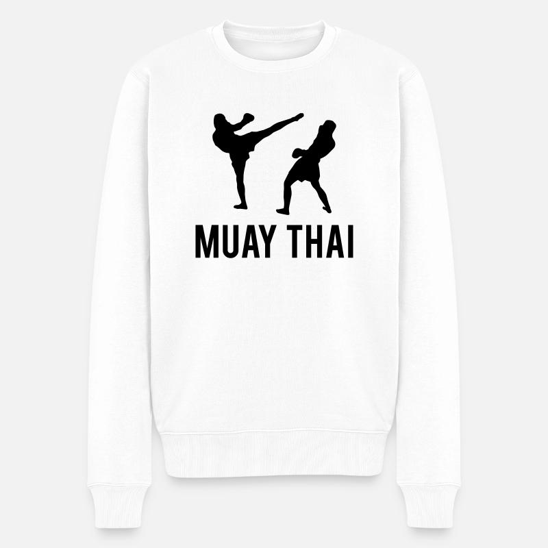 Muay Thai - Pull Premium bio Homme - blanc