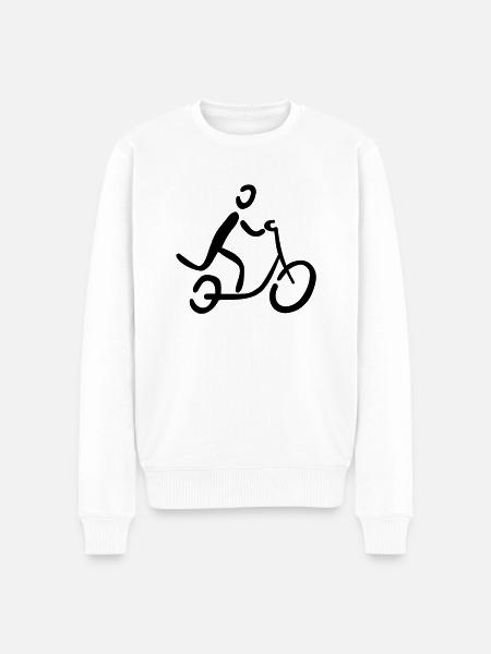 Kickbike - Männer Premium Bio Pullover - Weiß