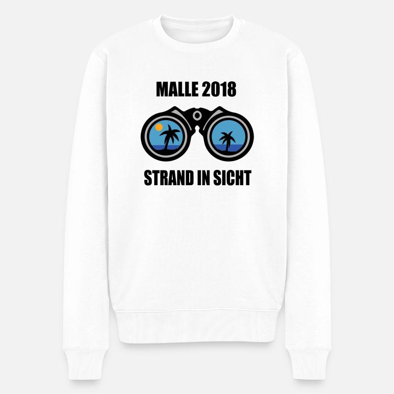 Malle 2018 - Männer Premium Bio Pullover - Weiß
