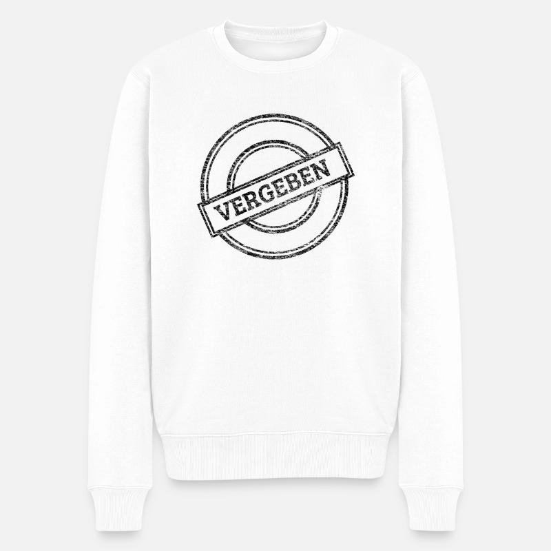 vergeben - Männer Premium Bio Pullover - Weiß