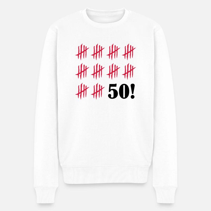 kratzer_50_2 - Männer Premium Bio Pullover - Weiß