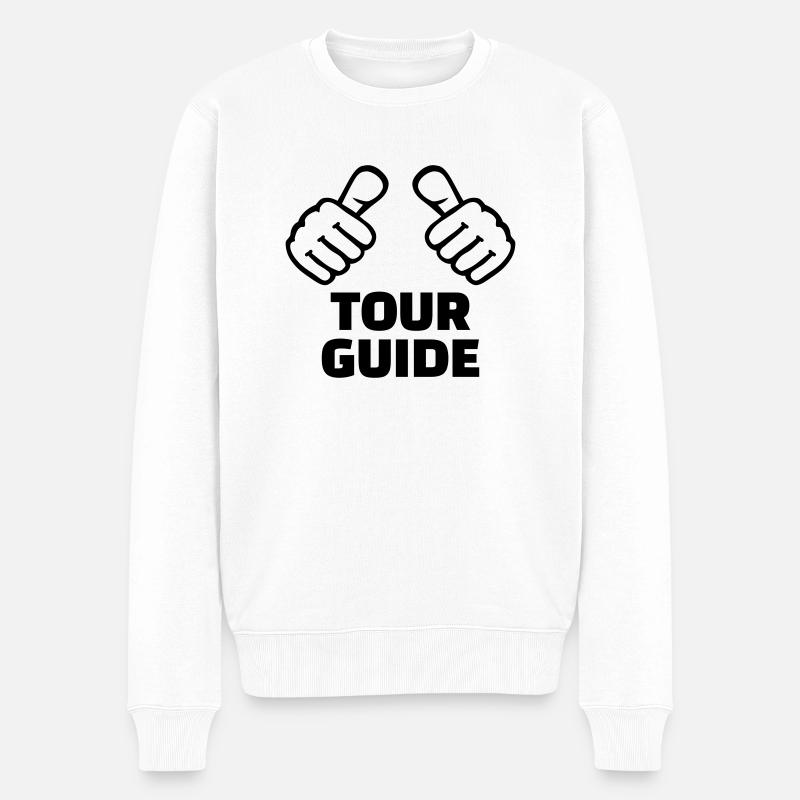 Tour guide - Pull Premium bio Homme - blanc