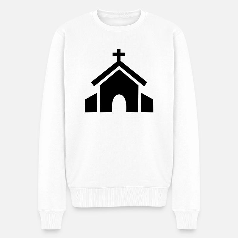 church_01 - Pull Premium bio Homme - blanc