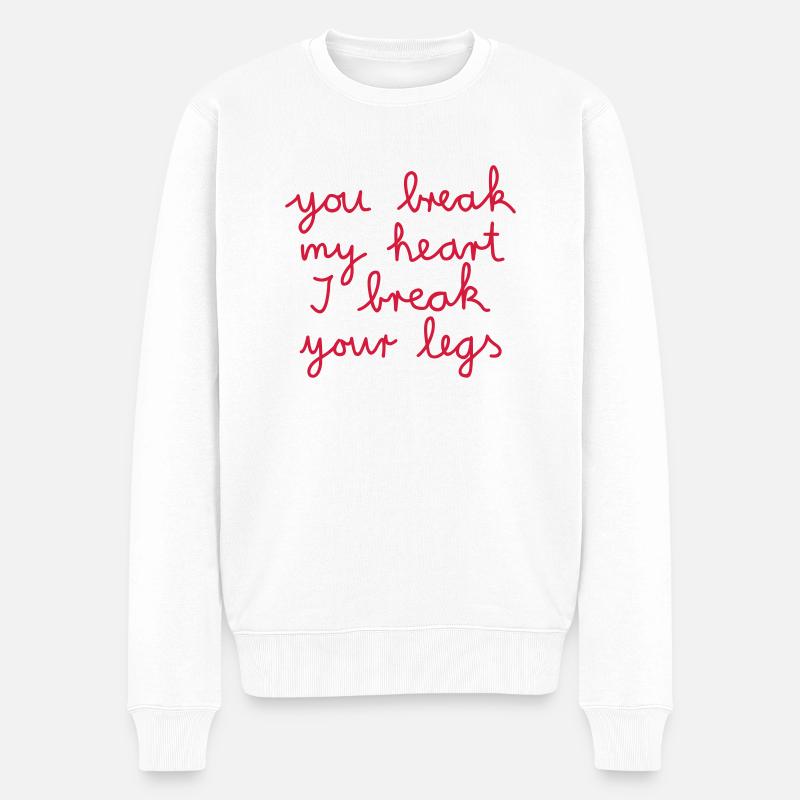 my heart - Männer Premium Bio Pullover - Weiß