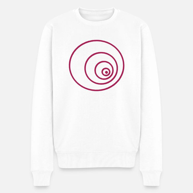 Kreise - Männer Premium Bio Pullover - Weiß