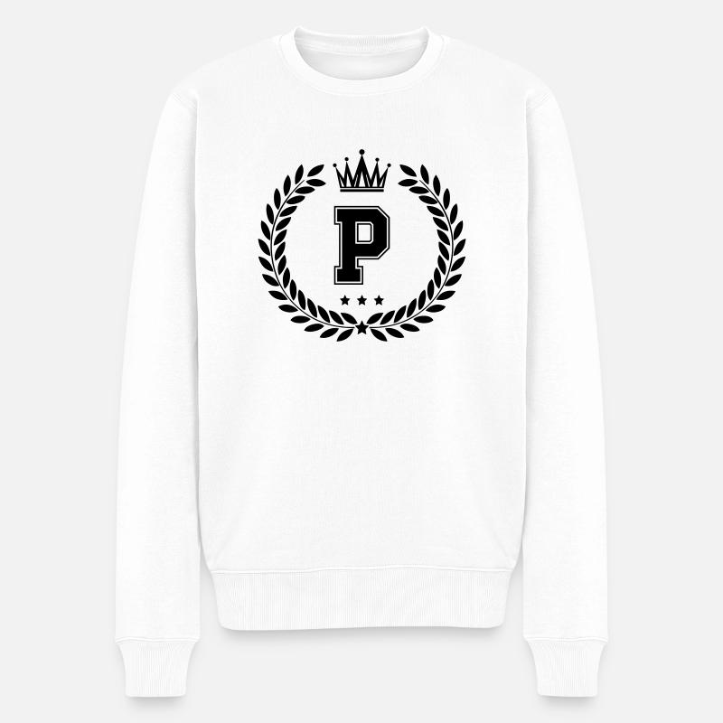 Armoiries P - Pull Premium bio Homme - blanc