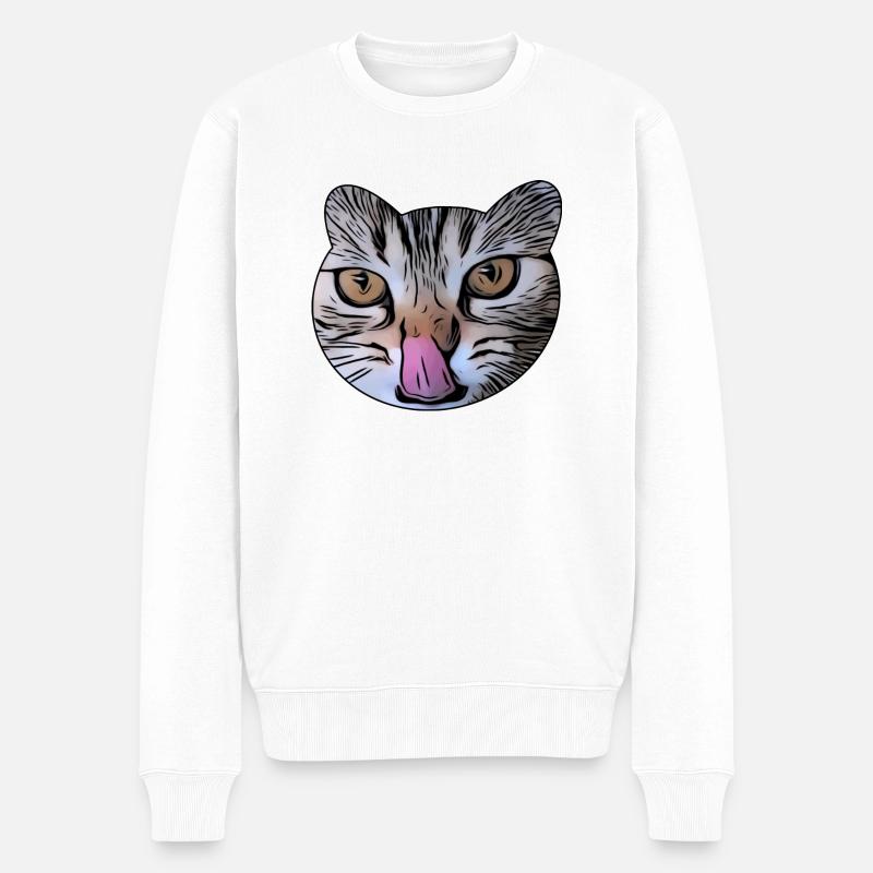 Chat léché - Pull Premium bio Homme - blanc