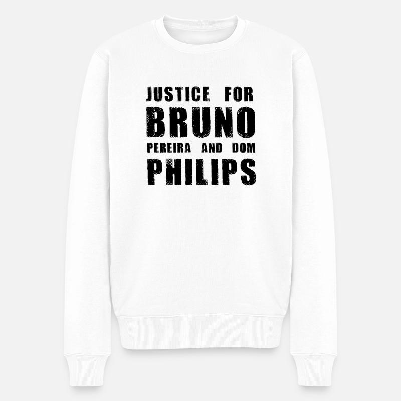Justice pour Bruno et Philips - Pull Premium bio Homme - blanc