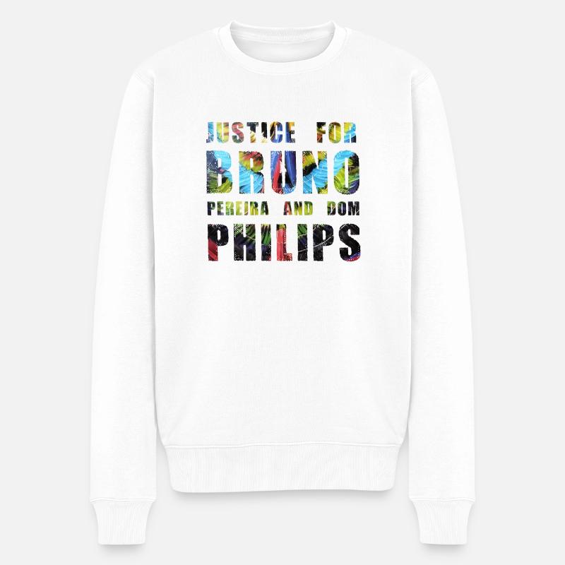 Justice pour Bruno et Philips - Pull Premium bio Homme - blanc