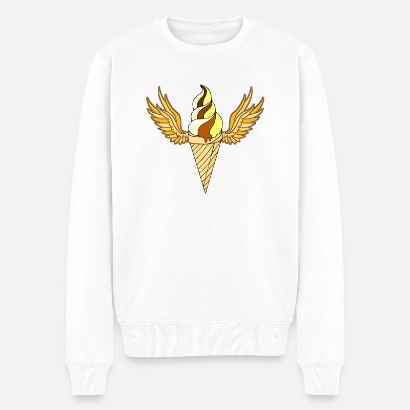 Glace - Pull Premium bio Homme - blanc