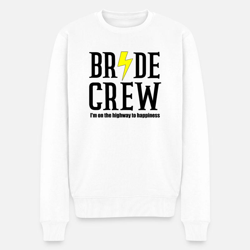 Braut Crew sagt - Männer Premium Bio Pullover - Weiß