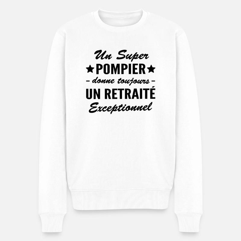 super pompier - retraité exceptionnel - Pull Premium bio Homme - blanc