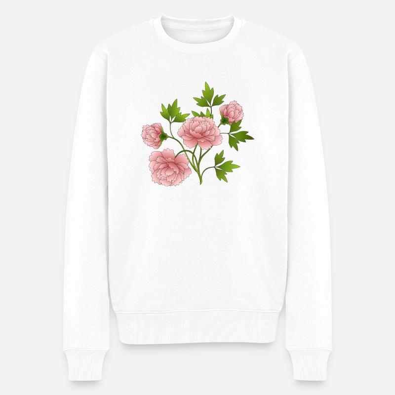 Fleur - Pull Premium bio Homme - blanc