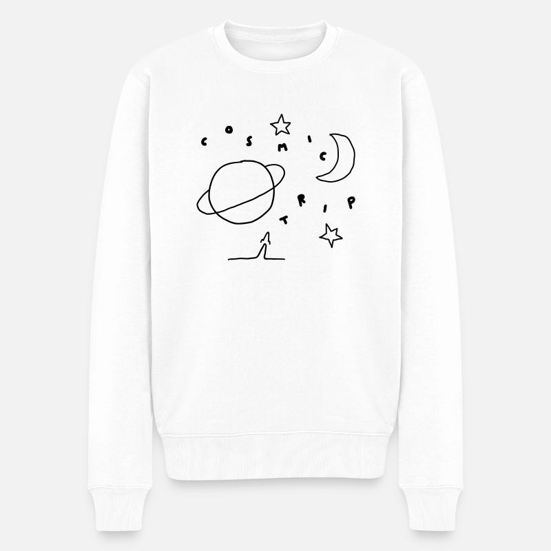 COSMIC TRIP - Pull Premium bio Homme - blanc