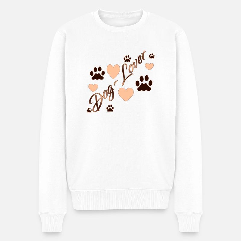 Sunny Doglover - Männer Premium Bio Pullover - Weiß