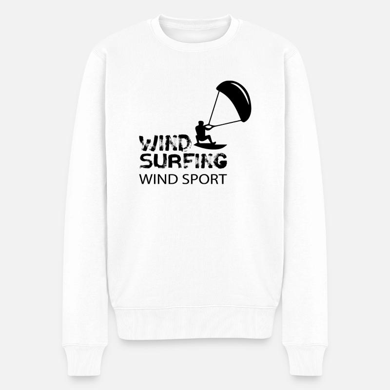 Skateboard SUP Surfen - Männer Premium Bio Pullover - Weiß