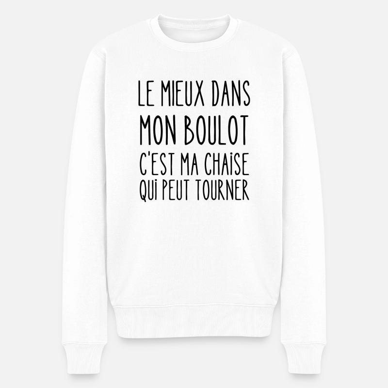 le mieux dans mon boulot - Pull Premium bio Homme - blanc