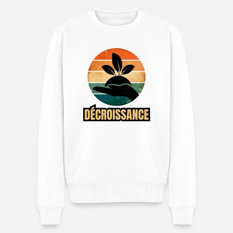 décroissance - Pull Premium bio Homme - blanc