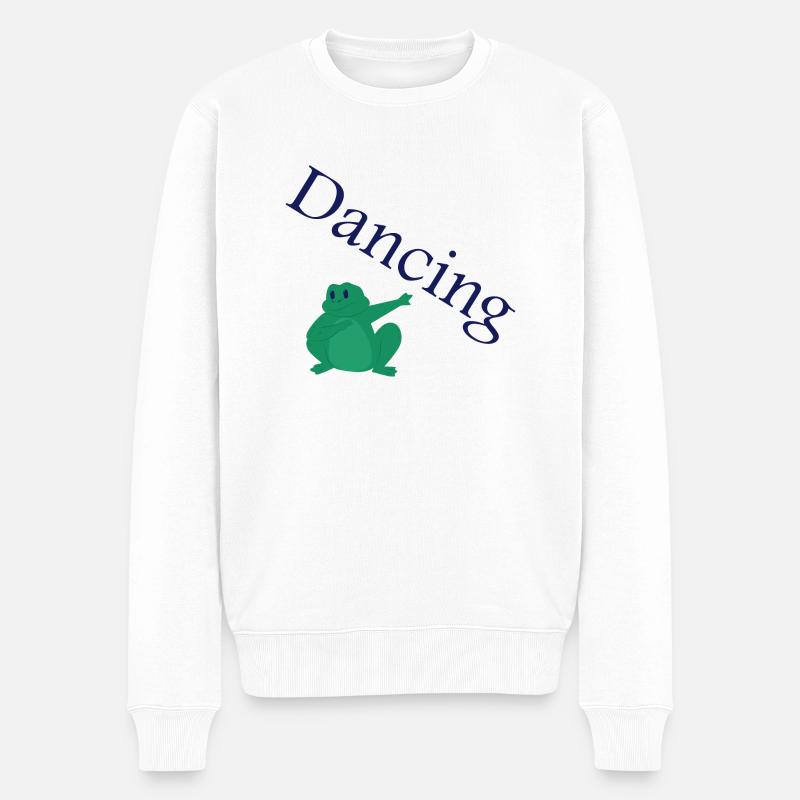 Dancing Dance Music - Männer Premium Bio Pullover - Weiß