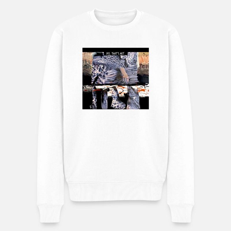 OUI, C’EST DE L’ART. - Pull Premium bio Homme - blanc