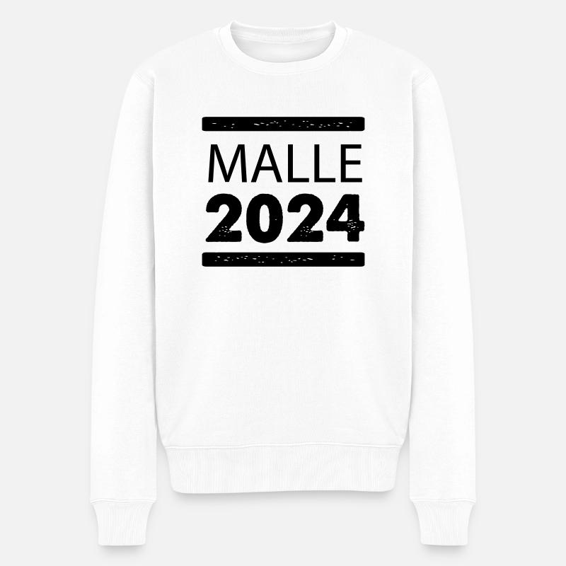 malle 2024 - Männer Premium Bio Pullover - Weiß