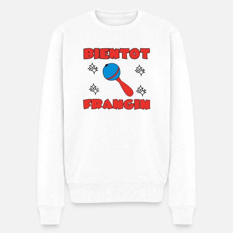 BIENTOT FRANGIN - Pull Premium bio Homme - blanc