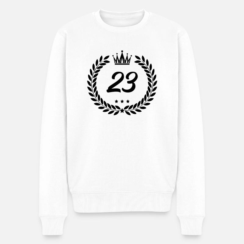 blason 23 - Pull Premium bio Homme - blanc
