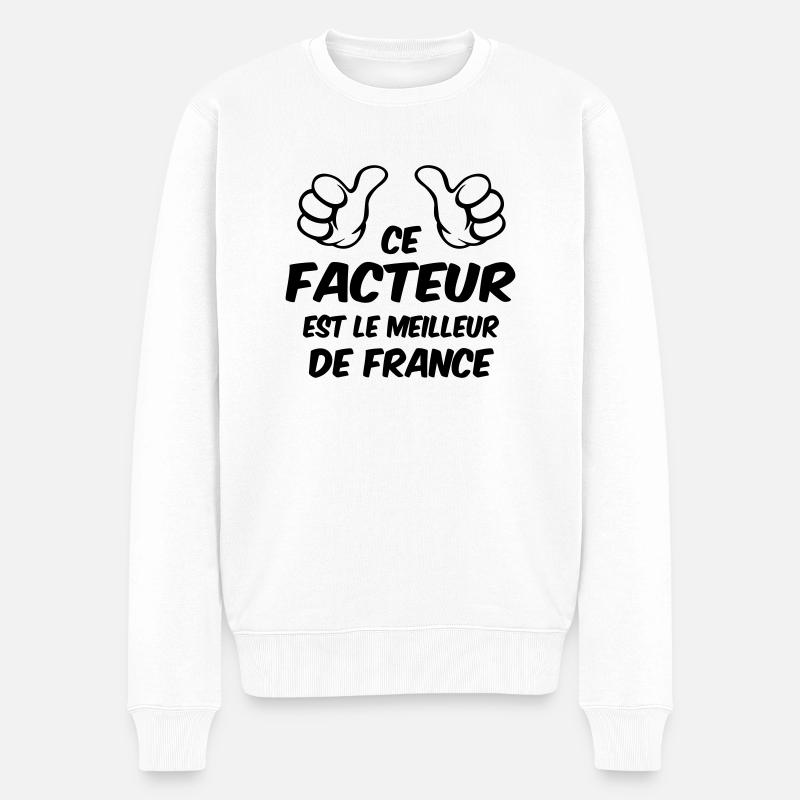 MEILLEUR FACTEUR - Pull Premium bio Homme - blanc