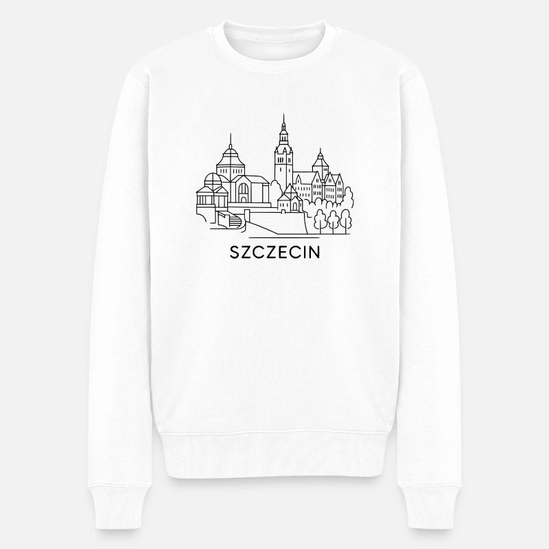 Ville de Szczecin - Pull Premium bio Homme - blanc