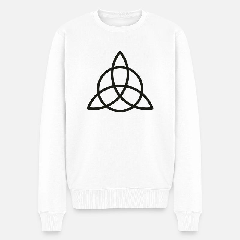 Keltischer Knoten - Männer Premium Bio Pullover - Weiß