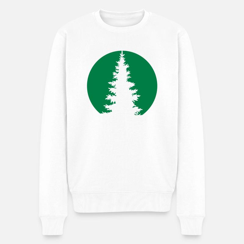 christmas tree - weihnachtsbaum - Männer Premium Bio Pullover - Weiß