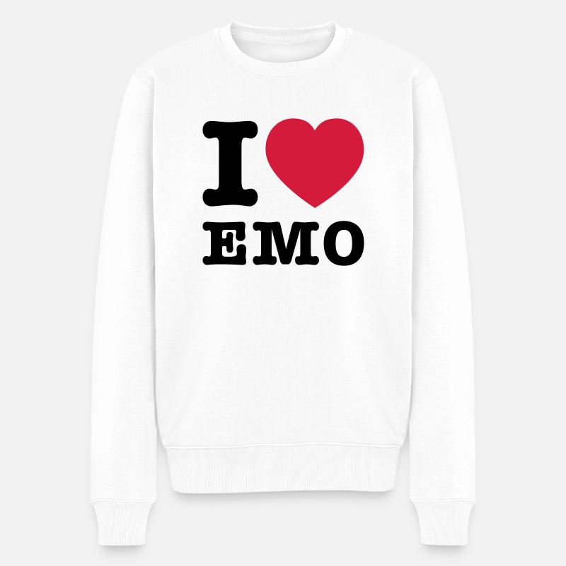 J'aime Emo 2 - Pull Premium bio Homme - blanc