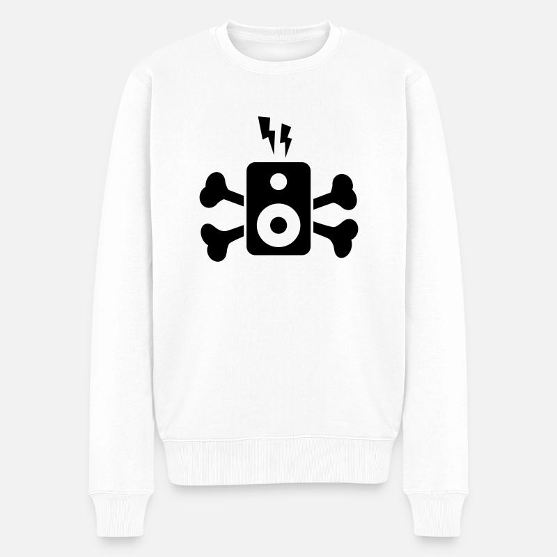 MUSIC BOX FLASH BONES - Pull Premium bio Homme - blanc