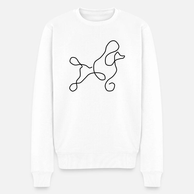 caniche - Pull Premium bio Homme - blanc