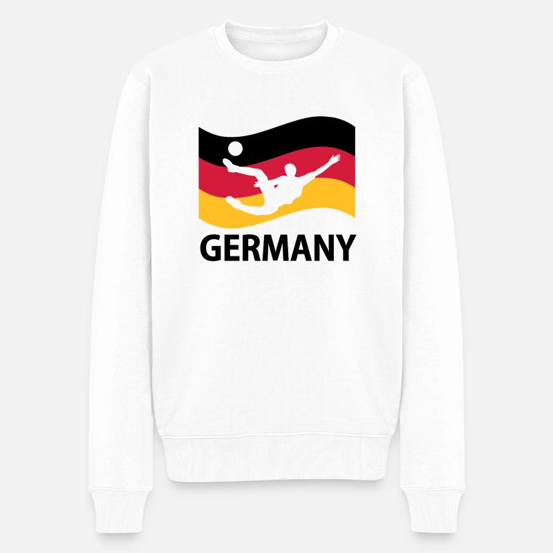 Deutschland Fußball - Männer Premium Bio Pullover - Weiß