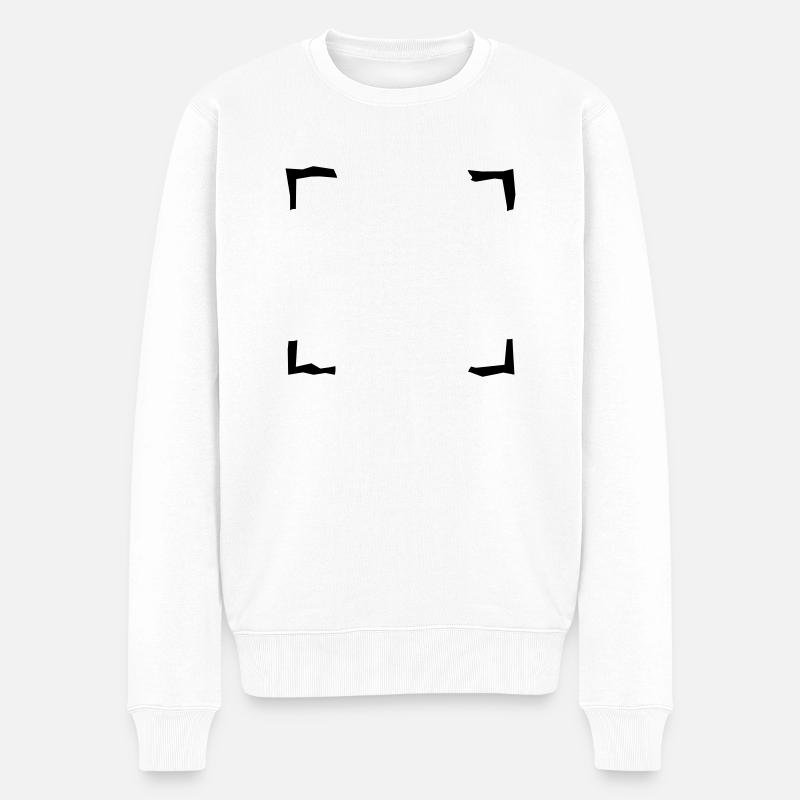 Cool Frame - Männer Premium Bio Pullover - Weiß