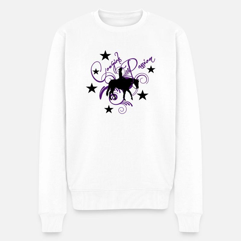 Cowgirls Passion - Männer Premium Bio Pullover - Weiß