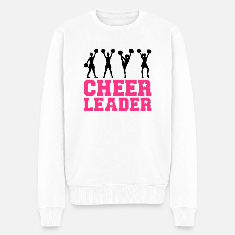 Cheerleader - Männer Premium Bio Pullover - Weiß