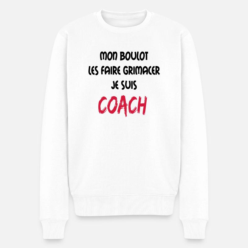 Mon boulot coach 1 - Pull Premium bio Homme - blanc