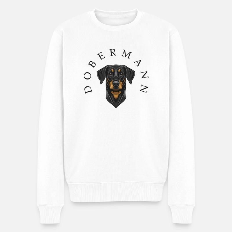 Dobermann - Pull Premium bio Homme - blanc