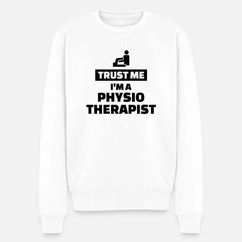 Physiotherapeut - Männer Premium Bio Pullover - Weiß